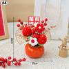 2026 Chinese Wealth Fruit Pot Decoration Chinese New Year Desktop Ornament Spring Festival Gift Decor Blessing Flower Bucket