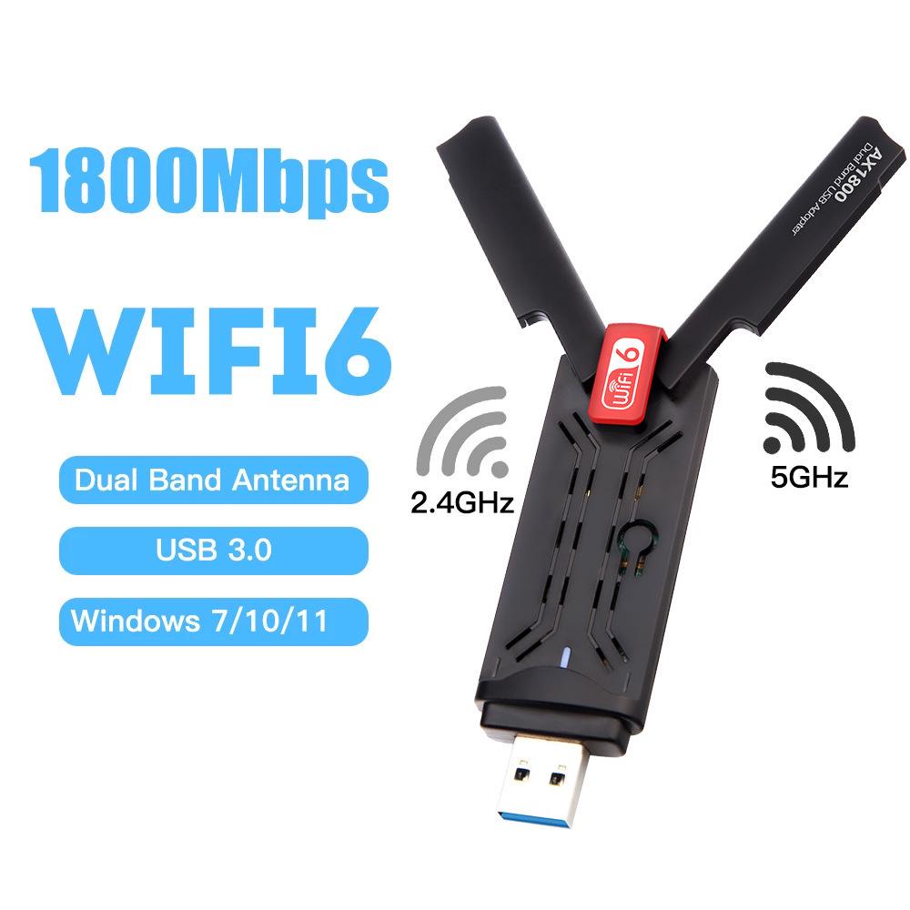 Двухдиапазонный беспроводной сетевой USB 3.0 адаптер WiFi6 MTK7921
