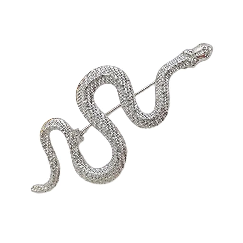 Metal Snake Shape Brooch Medusa Badge Pin Nonfade Charm Pin For Everyday Use And Festival Formal Event Women Men Unisex