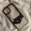 Мультяшный черный кот Чехол для телефона для IPhone 16 13 15 Чехол для 12 11 14 Pro Max 13 12Mini 14 15 Plus Жесткие ПК-оболочки Fundas