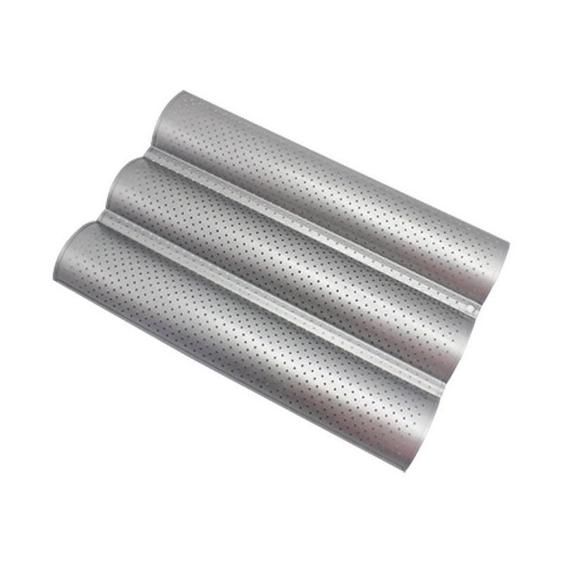 Форма для французского хлеба для выпечки, противень для выпечки хлеба, практичная форма для кекса, форма для багета, 2/3/4 желобка, волнообразный инструмент для выпечки хлеба