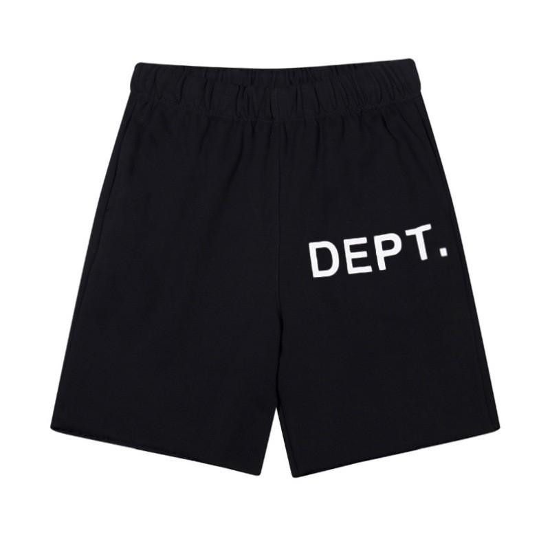 GALLERY Letter Print Cut Shorts Unisex Casual Streetwear Relaxed Fit Mid Length Pants