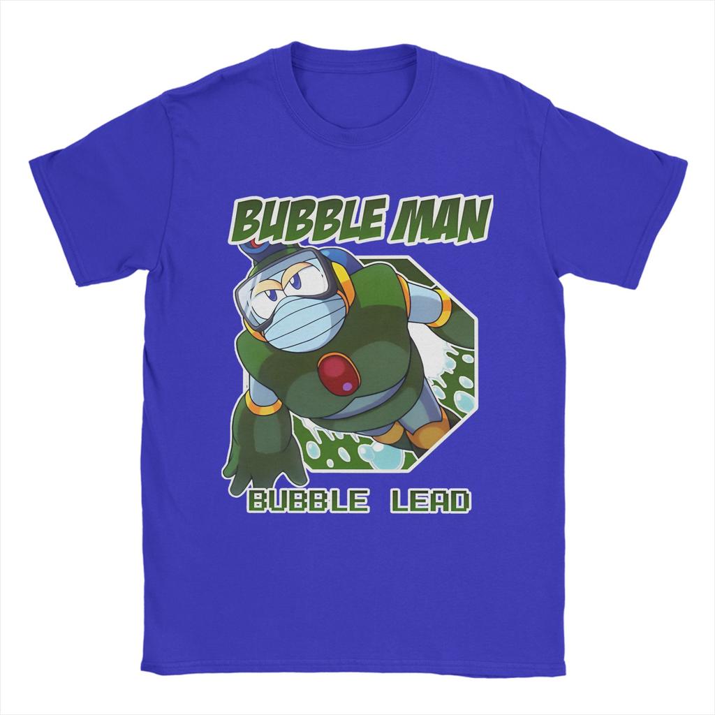 Megaman X Bubble Lead Bubble Man T Shirt Men Cotton Top Tee Aesthetic Crewneck Short Sleeve