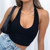 Женские топы на бретелях, повседневный спортивный жилет без рукавов, хлопковые мягкие летние женские укороченные топы с лямкой на спине, облегающие топы на бретельках без рукавов