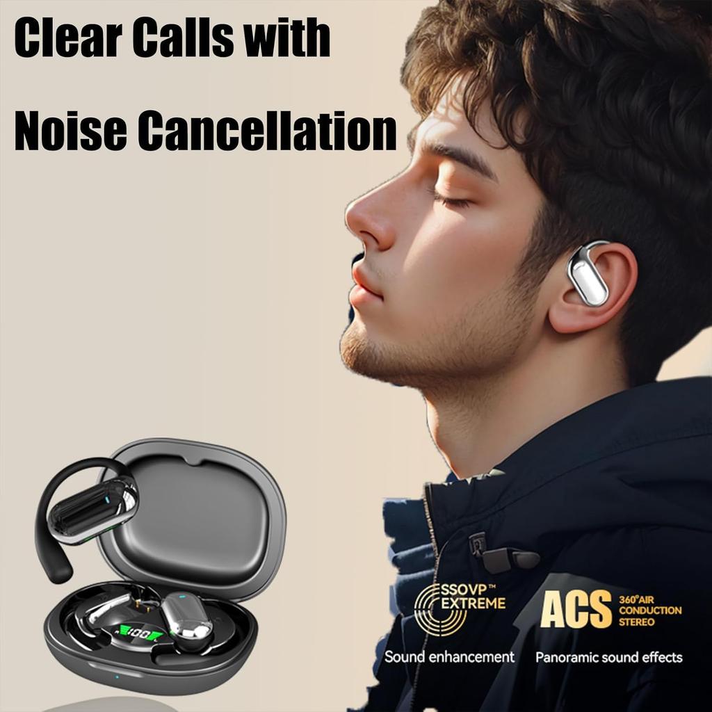 UYUXIO Real Time AI Language Translation Earbuds Earphone OWS Translator Headphone with 144 Languages Ear Buds for Business