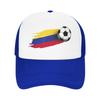 Colombia Flag Mesh Sun Hats  Outdoor Sports Breathable Baseball Caps UnisexTeens yk Funny Design Hip Hop Hats