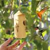 Деревянный домик для колибри для наружного подвешивания, небольшой домик для гнездования диких птиц для украшения окна крыльца на открытом воздухе в саду