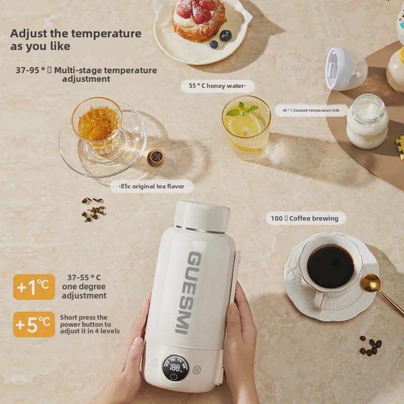 Портативный чайник из нержавеющей стали с автоматическим подогревом для бутылок с водой