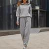 Women's Fashion Temperament Casual Sweatshirt Two-Piece Set - Autumn/Winter 2024