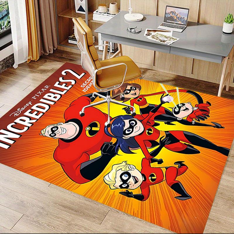 Incredibles Secret Identities Carpet For Playroom Bedroom Living Room Sofa Home Decorkids Game Area Rug Nonslip Floor Mat