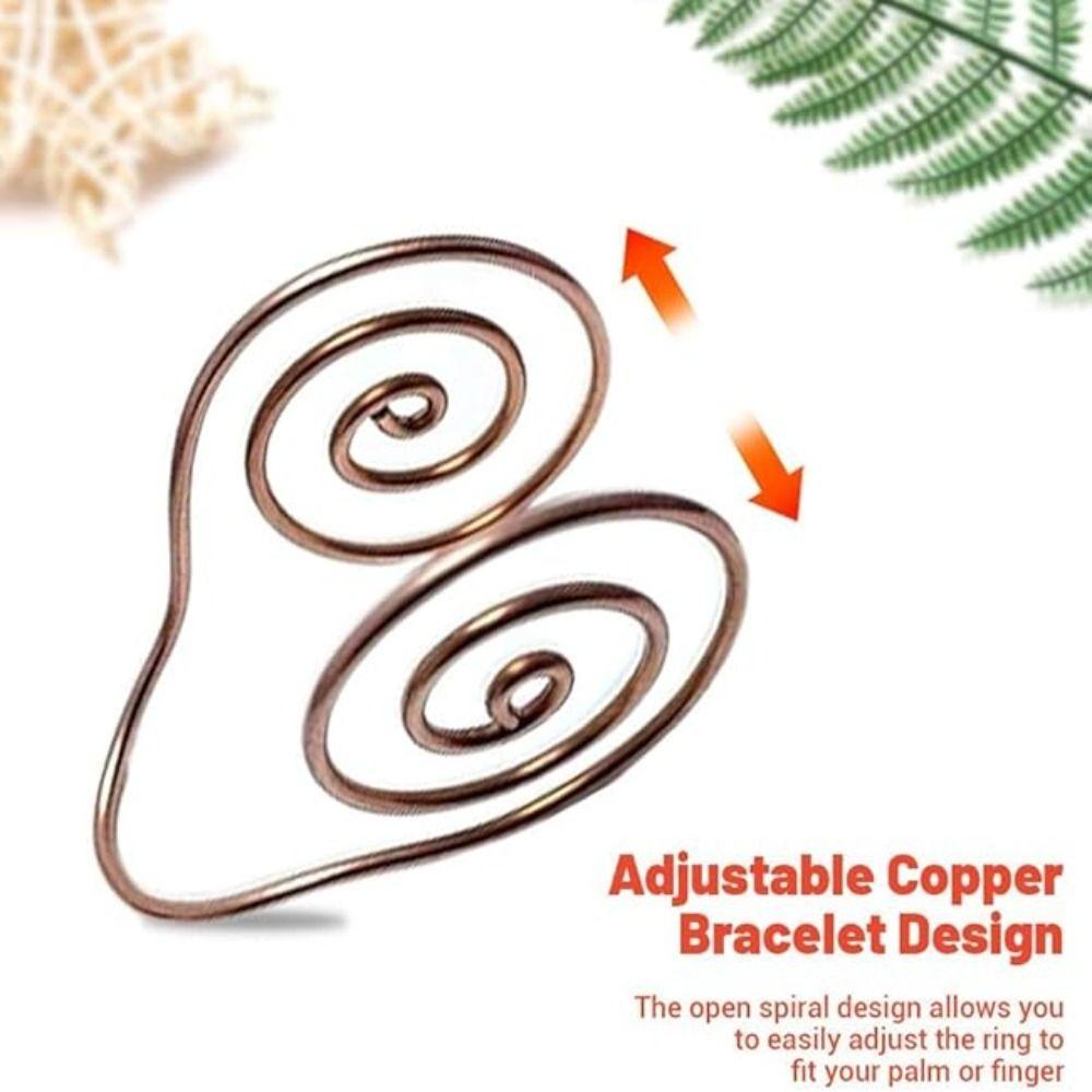 Медное кольцо на ладонь ручной работы, портативная медная манжета для медитации и энергетического исцеления