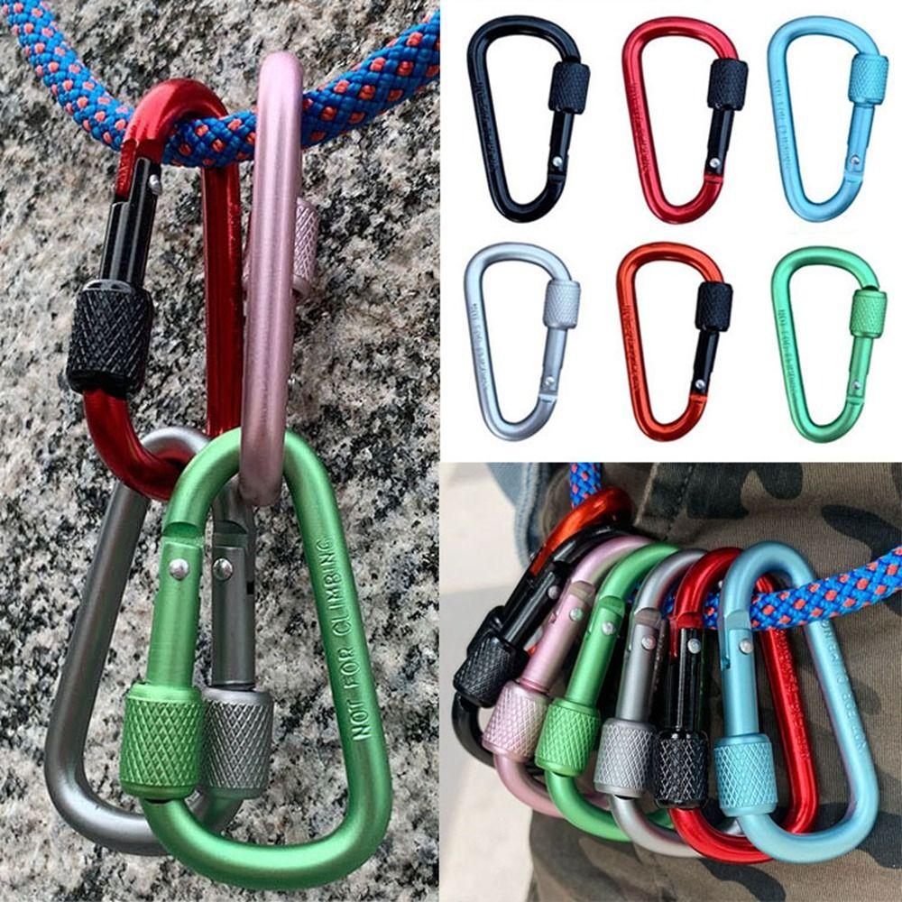 Multi Colors Outdoor Sports Buckle with Lock Climbing Button New Camping Hiking Hook Outdoor Tool