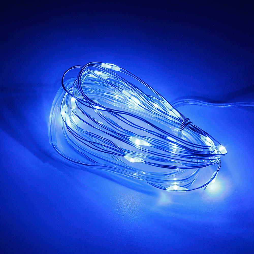 1 м, 2 м, 3 м, 5 м светодиодные гирлянды с серебряной проволокой, фея, 10-50 светодиодов, гирлянда для дома, рождественская елка, украшение для свадебной вечеринки