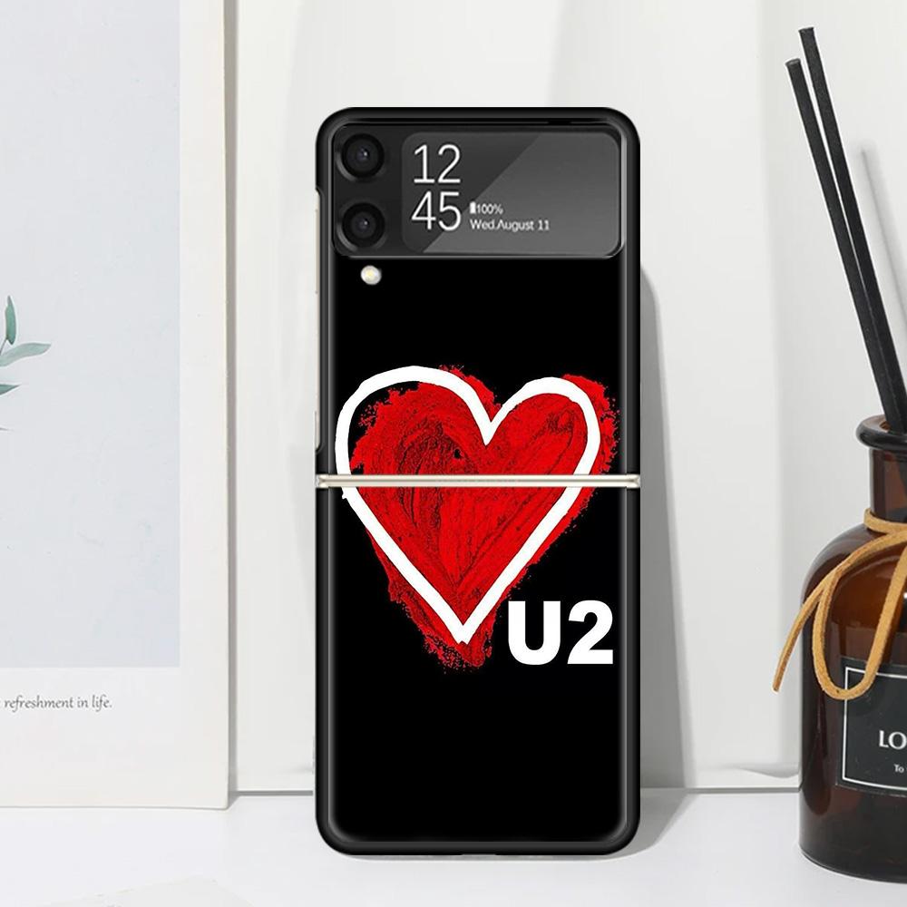 Band U-U2 Rock Phone Case For Samsung Galaxy Z Flip 7 Flip7 Zflip 6 Flip6 5 Flip5 4 Flip4 3 Flip3 5G Fundas Black Cover