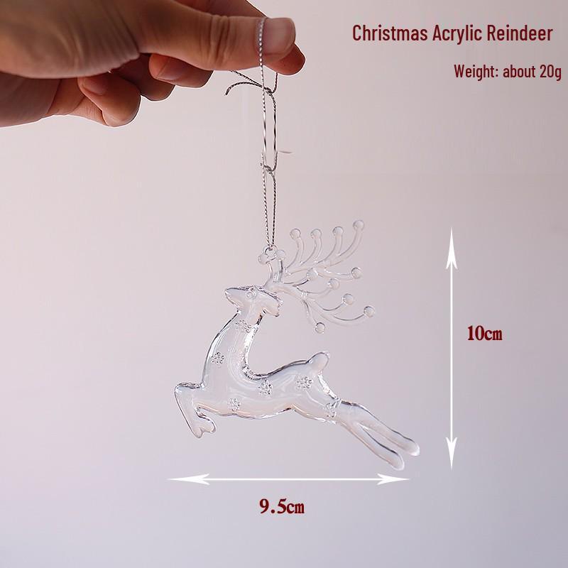 Снежинка Новогодняя елочная игрушка: Акриловая сосулька для праздничного украшения или свадебной инсталляции, прозрачно-белая