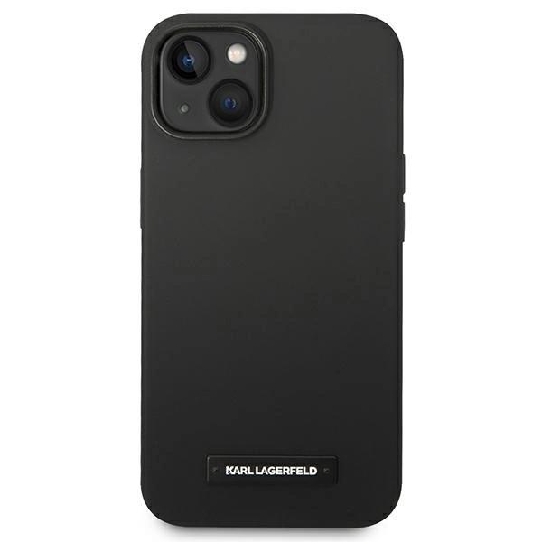 Karl Lagerfeld Klhmp14Mslmp1K iPhone 14 Plus 6.7 Hardcase Black/Black Silicone Plaque Magsafe