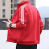 Бейсбольная куртка унисекс с воротником-стойкой 2022 года: Кардиган с тремя перемычками для студентов и повседневной спортивной одежды