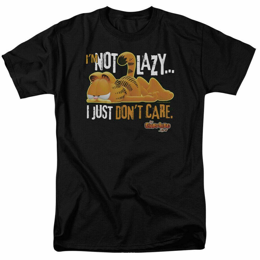 26 Garfield I'm Not Lazy I Just Don't Care T Shirt Licensed Comic Book Tee Black Unisex T-Shirt