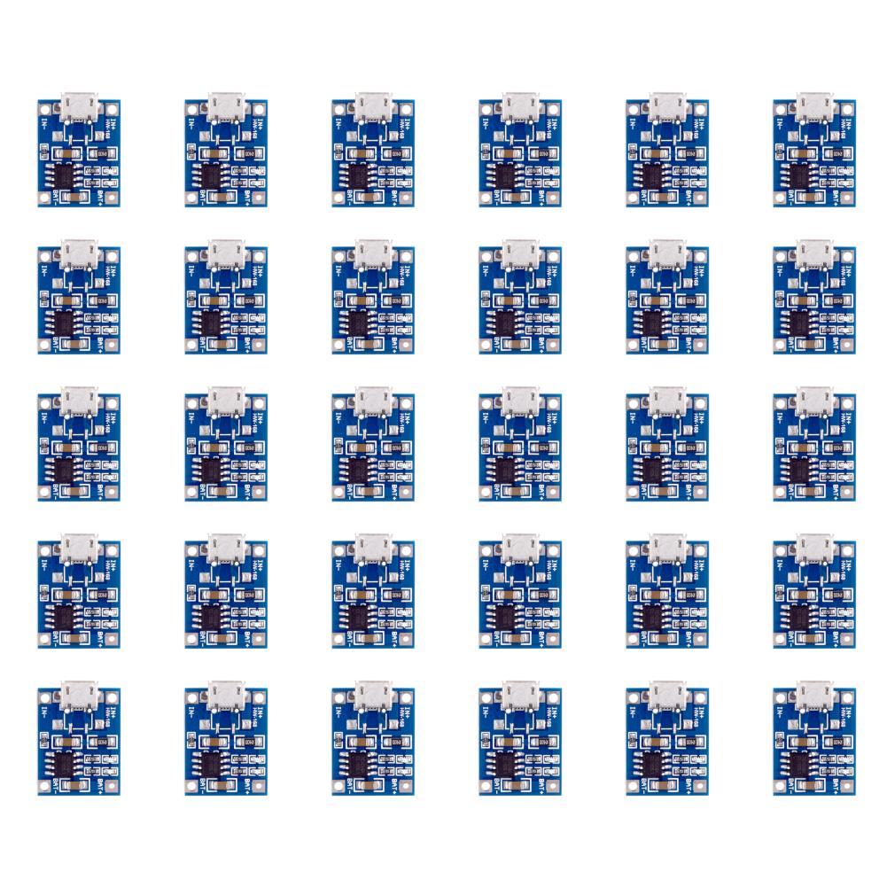 Мини-плата зарядного устройства для аккумуляторов Micro USB Портативная панель зарядного устройства для аккумуляторов DC4.5-5.5V со световым индикатором для литиевых аккумуляторов