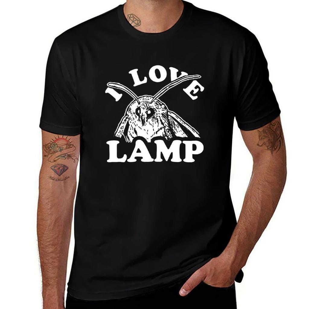 I Love Lamp Moth TShirt Trendy Pattern TShirt for Unisex