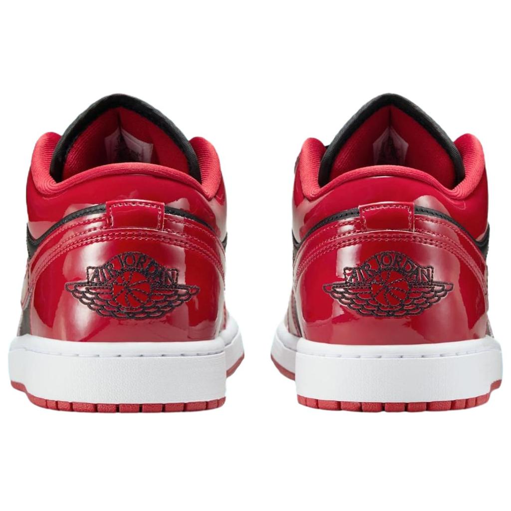 Кроссовки Air Jordan 1 Low Patent Varsity Red Black Унисекс Белый HV4089-006