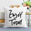 Black And White Ins Style Double-Sided Printed Pillow Cover Short Plush Suitable Living Rooms Bedrooms Sofas Throw Cushion Cover
