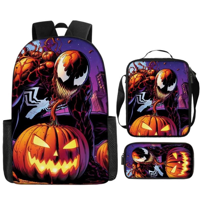 Spider-Man Backpack Set for Kids Toddler Halloween Backpack 3 Piece School Bag Street Style