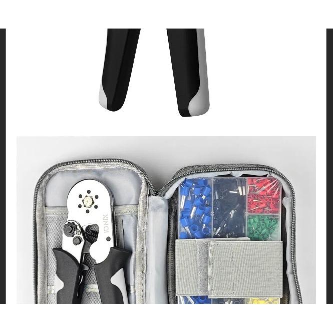 0.08-6mm2 Tubular Terminal Crimping Pliers HSC8 6-6A Crimper Wire Mini Ferrule Crimper Tools Household Electrical Kit With Bag