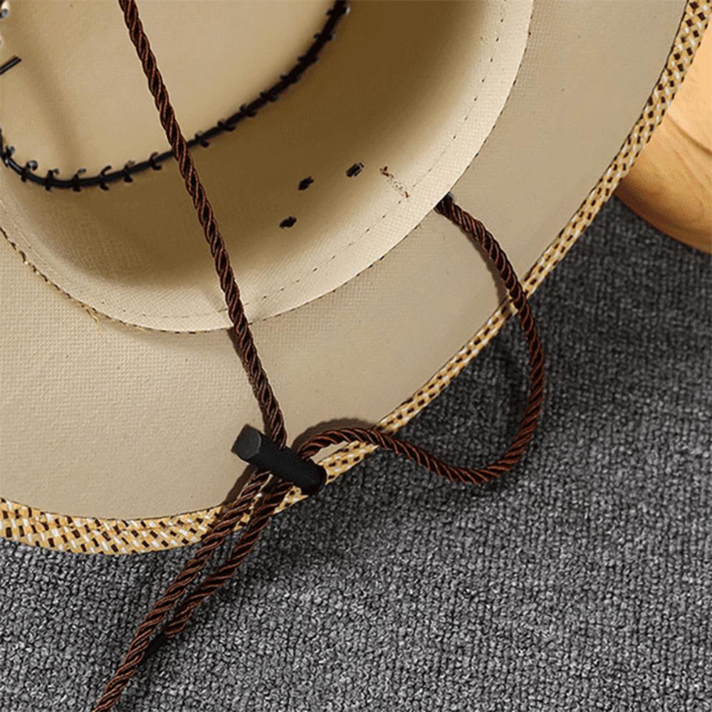 Wide Brim Panama Hat Fashion Plaid Western Cowboy Hat Fashion Sunshade Hat for Men and Women