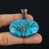 Древо Жизни Тибетский Бирюзовый Драгоценный Камень Медная Проволока Обруч Ручной Работы Подвеска Ювелирные Изделия Для Подарка