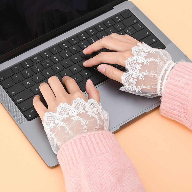 Модные съемные накладные рукава Весенние декоративные рукава Кружева Рюши Локоть Съемный рукав Манжета Универсальная накладная манжета