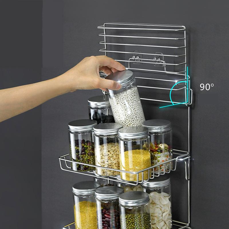 2/3-уровневая складная полка для специй, органайзер для шкафа, органайзер для специй, органайзер для приправ для столешницы, кухонная кладовая и шкаф