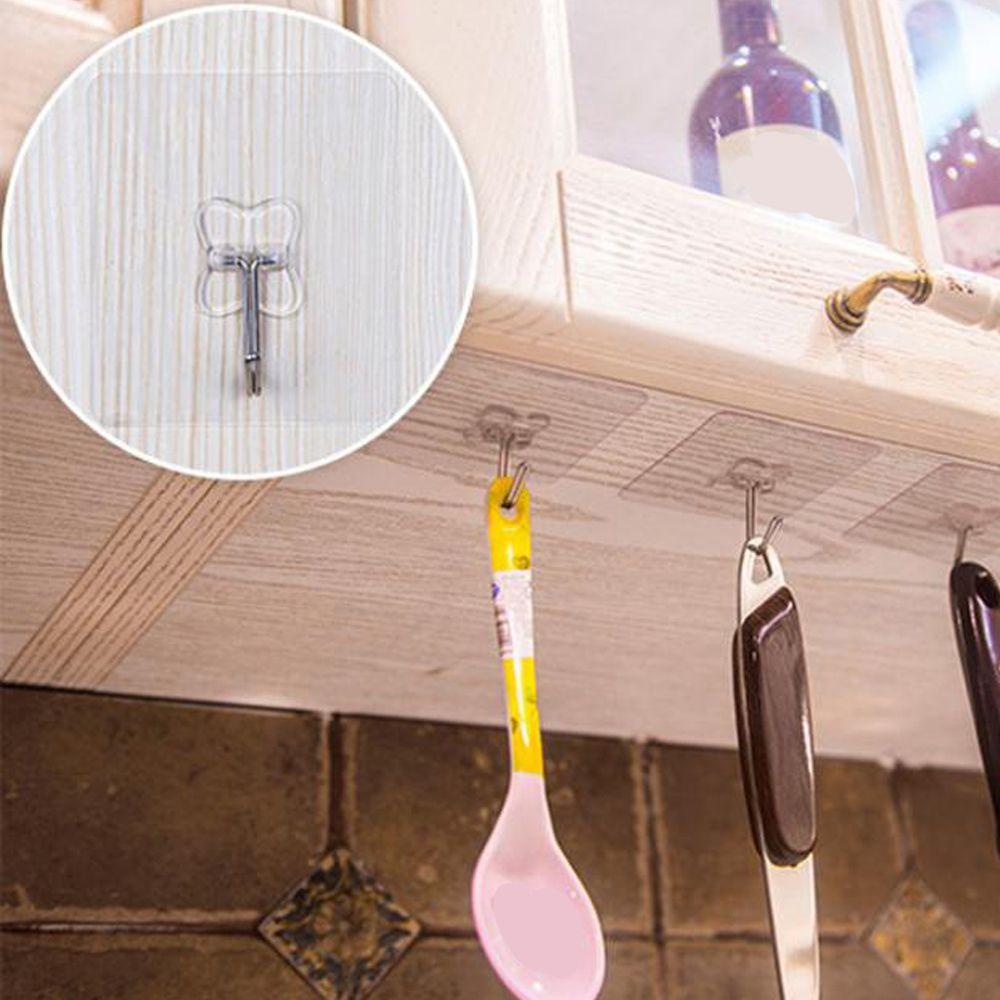 Household Home & Living Transparent Traceless Hooks Storage Hanger Wall Rack Seamless Adhesive Hook