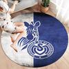MSV Duisburg Round Area Rug,Carpet Rug for Living Room Bedroom Sofa Playroom Decor,Non-slip Floor Mat