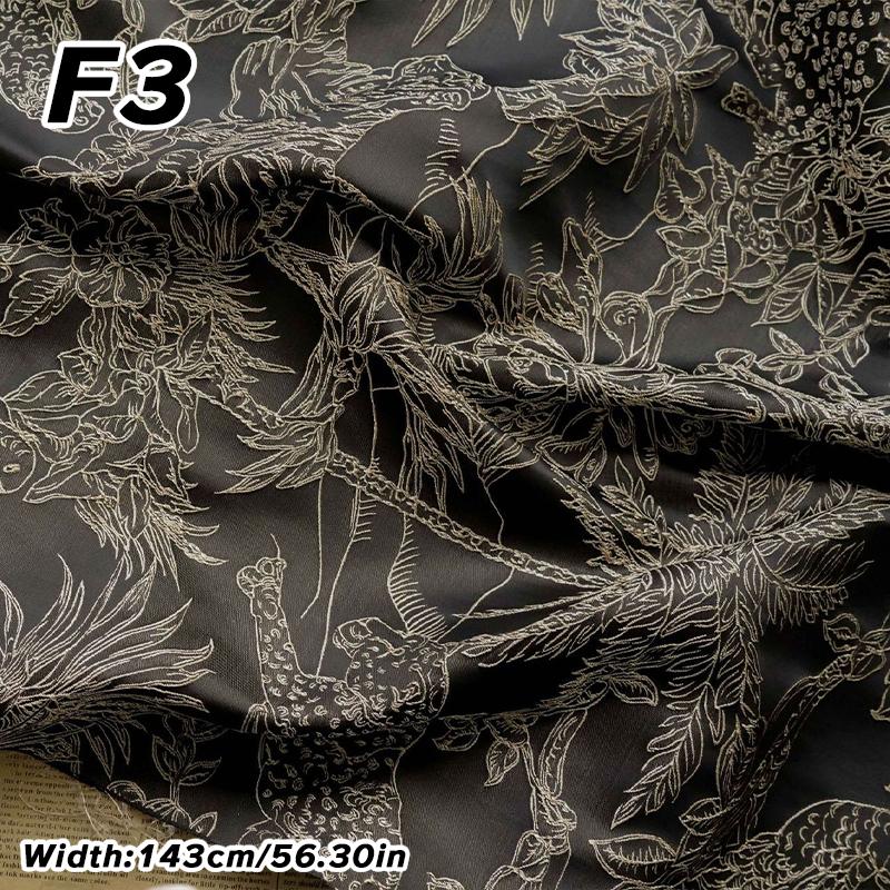 1M Роскошная Золотая Шелковая Ткань Жаккардовая Ткань с Тиснением Цветов Тканая Парчовая Ткань Одежда Платье Костюм Сумка Обивка DIY Швейная Ткань