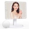 FASCINATE Actress Mirror with Rechargeable High Large Mirror Includes 45 LED Brightness and 10x Magnification Light, [2000mAh Capacity, Surface],