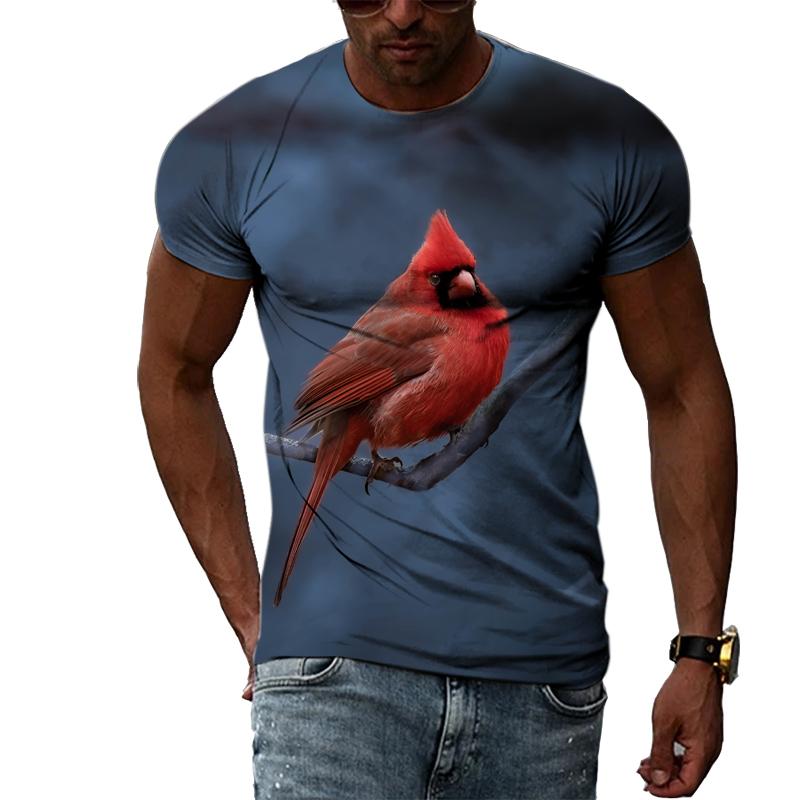 Летние мужские футболки с животными и птицами, модные повседневные футболки с короткими рукавами с 3D принтом, топ в стиле Харадзюку в стиле хип-хоп с круглым вырезом