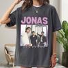 Футболка с принтом в стиле Jonas Brothers, винтажная, с графикой поп-группы, летняя, унисекс и женская, свободная и дышащая футболка, топ