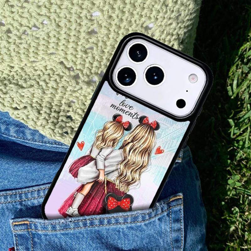 Familie Mom Girl Women phone case cover Compatible with for IPhone 17air 16e 15 14 13 12 11Pro Max 17 Air