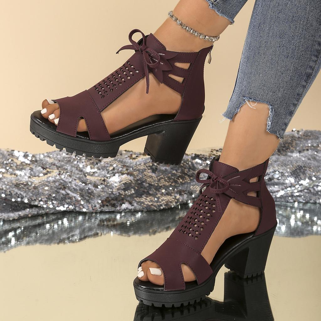 2026 Новые Летние Женские Сандалии Рыбий Ротик На Танкетке С Вырезами Противоскользящие Туфли Женские Повседневные Модные Сандалии На Высоком Каблуке С Открытым Носком