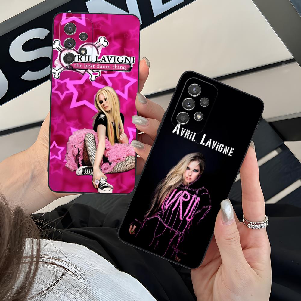 Матовый ТПУ чехол для мобильного телефона Avril Lavigne для Samsung Galaxy M55 54 42 35 34 33 32 23 22 15 14 13 12 F55 5G Цветная обложка