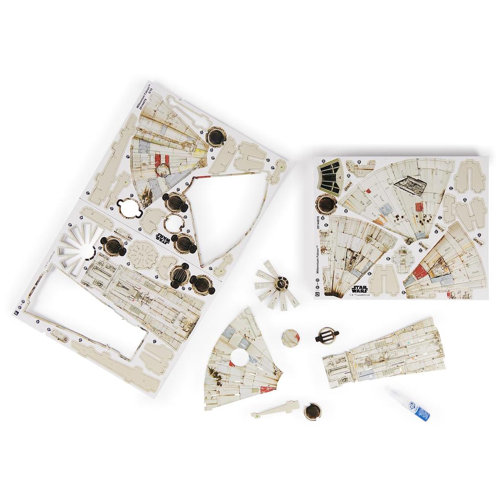 4D Build Star Wars Millennium Falcon 3D Model Star Wars Desk Decor for Fans and 3D Gift Idea for Ages 12 and Up Kit, Gift, Collectors, 223-Piece