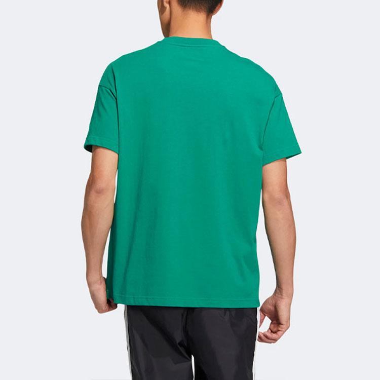 Adidas Neo T Shirts Men's Green Crew Neck Moderate Straight Fit HM9562
