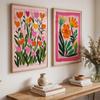 1/2pcs Wildflower Floral Bouquet Botanical Abstract Canvas Print Poster Modern Aesthetic Art Prints Home Decor Wall Art Posters