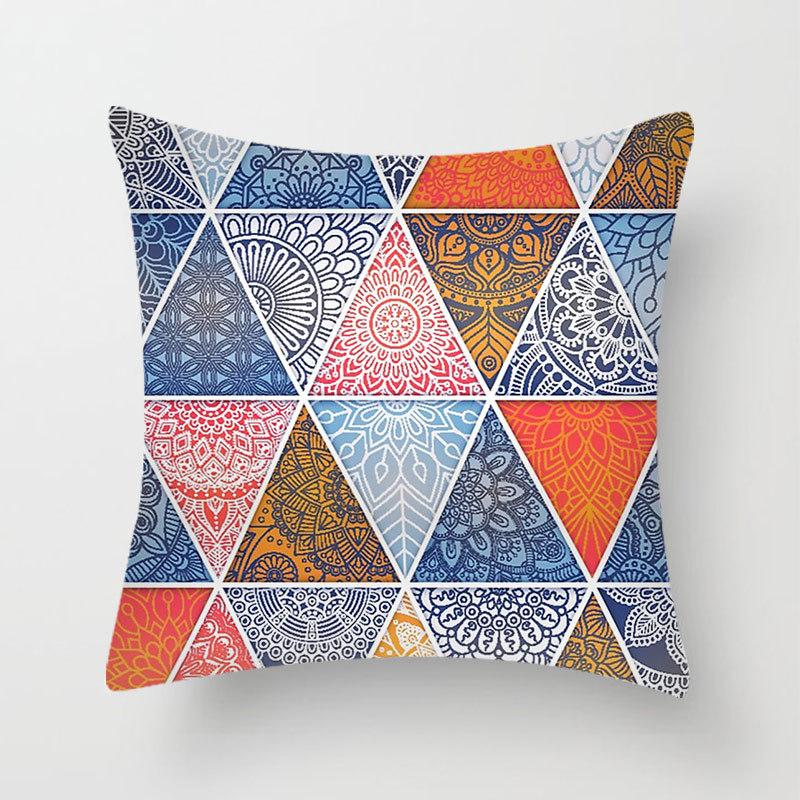 Стежка Красочный Принт Мандалы Наволочка Спальня Диван Подушка Персиковая Кожа Наволочка Домашняя