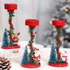 Christmas Candle Stand Santa Claus Candle Holder Snowman Elk Xmas Votive Holder Tea Light Holder Desktop Centerpiece Stand