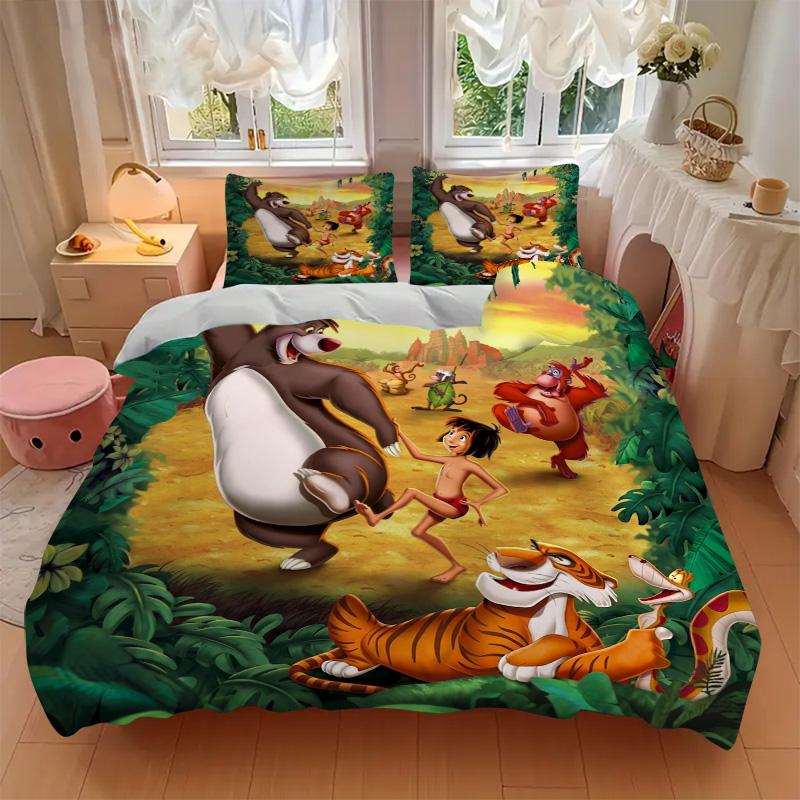 Jungle Book Adventure Print 3Pcs Bedding Setduvet Cover With 2 Bedropillowcase Home Birthday Gift