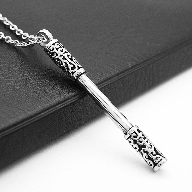 Guochao Middle~ Black Myth Wukong Ruyi Golden Hoop Pendant Punk Hip Hop Street Trendy Men Necklace