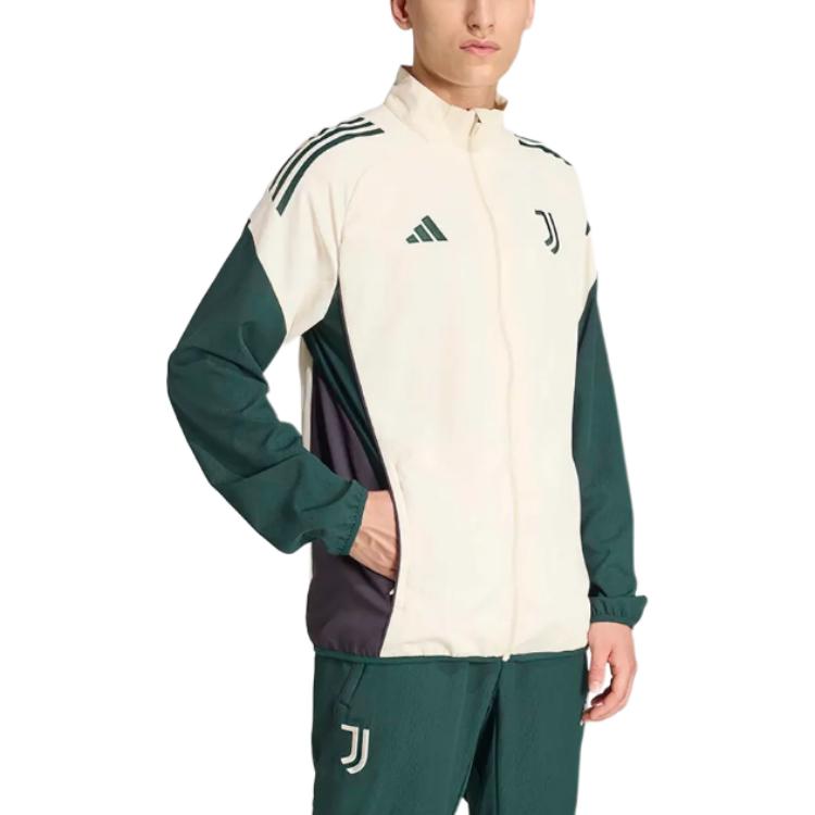 adidas Мужская куртка на молнии с длинным рукавом и логотипом Juventus JN7471
