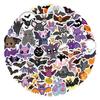 60 New Halloween Bat Stickers Scooter Notebook Paper Palette Box Waterproof Stickers